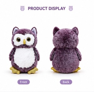 Lindo Peluche de Búho, Juguete de Peluche Suave de Tela Velboa, Regalo para Niños, Personalizado OEM, Venta al por Mayor, Juguete Seguro para Bebés - Product Image 1