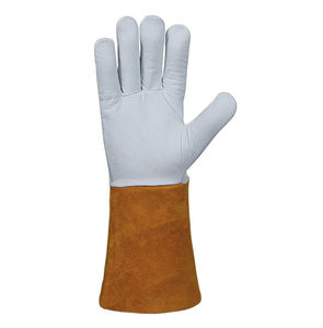 Heavy Duty Double Palm TIG/MIG/Stick Welding <b>Gloves</b> Cowhide Grain Split Leather Construction Safety <b>Gloves</b> - Product Image 3