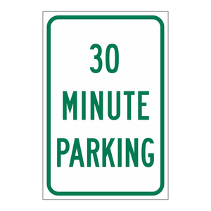 Panneau de signalisation routière pour stationnement de 30 minutes, résistant aux intempéries, pour intérieur/extérieur, par Brady - Product Image 3