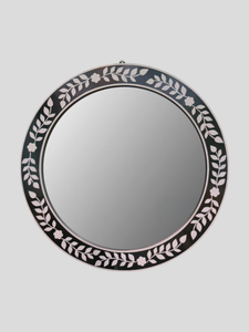 Elegant Art Deco Contemporary Round Bone Inlay Handmade Smooth Edge Wedding Wall <b>Mirror</b> From REHMAN CRAFT - Product Image 4