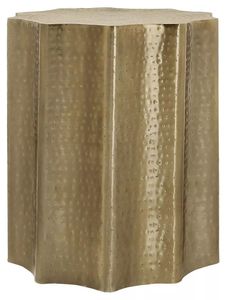 Hot Selling <b>Silver</b> Metal Handmade Hammered Drum Accent <b>Table</b> with Hammered Design - Product Image 6