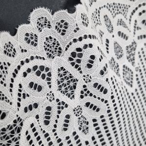 Bande de dentelle élastique florale légère en nylon et élasthanne de 20 cm, tricotée chaîne, pour lingerie et soutien-gorge - Product Image 4
