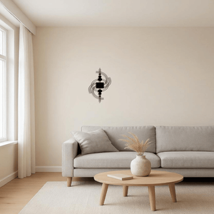 Scultura da Parete in Metallo Geometrica Moderna Fatta a Mano, Decorazione Minimalista Astratta Circolare e Quadrata per Soggiorno - Product Image 4