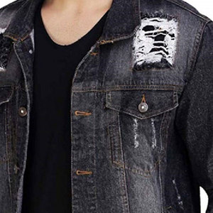 Classic Men Jeans Jacket Casual Outerwear with <b>Button</b> Closure Stylish Streetwear Fashion Winter Jacket - Product Image 5