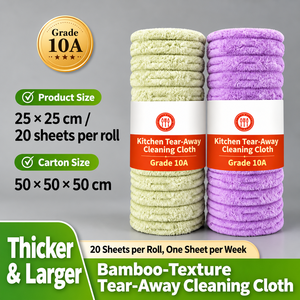 Paquete de 20 Paños de Limpieza para Cocina, Absorbentes, Reutilizables, con Textura de Bambú, para Limpieza del Hogar - Product Image 5
