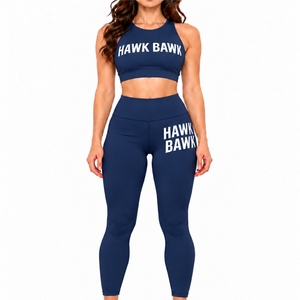Custom Women Two Piece Yoga Set High <b>Waist</b> <b>Leggings</b> Activewear Stretch Fabric Comfort Fit High <b>Waist</b> Flexible Design Wear - Product Image 1