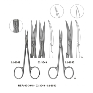 Tijeras Iris de 115 mm, Instrumentos Microquirúrgicos de Acero Inoxidable, Rectas y Curvas, Herramientas Oftálmicas y Dentales de Grado Quirúrgico - Product Image 2