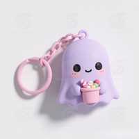 Llaveros de Goma Personalizados OEM para Halloween, Ecológicos, con Diseños 3D de Fantasmas, Calabazas, Brujas y Dulces para Promociones de la Temporada de Terror