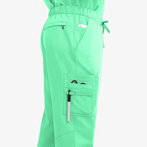 Fashionable Medical <b>Scrubs</b> Pants Uniforms Canvas Fabric Hospital <b>Scrub</b> <b>Sets</b> for Women Breathable Customized Logo - Product Image 4