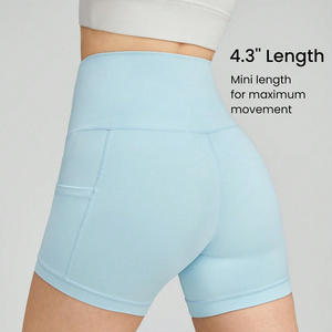 Shorts de yoga taille haute pour femmes, personnalisables, sans coutures, pour les programmes de branding. - Product Image 2