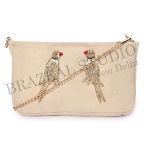 New Arrival BRAZEAL STUDIO Velvet Fashion Designer Women's Single Beaded Geometric Pattern Shoulder Clutch Purse Daily Life - Product Image 4