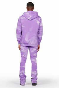 Conjunto Deportivo Morado con Capucha y Pantalones Largos con Bolsillos Laterales, Estilo Urbano, para Hombre, Otoño 2026 - Product Image 4