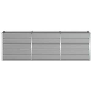 Pots et jardinières en acier gris clair 160 x 40 x 75 cm, élégante jardinière pour la décoration extérieure - Product Image 4