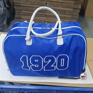 กระเป๋าเดินทางแบบมีล้อลาก Zeta Phi Beta รุ่นรักษ์โลก สีน้ำเงิน ทำจากโพลีเอสเตอร์ ปรับแต่งได้ พร้อมหูหิ้วสีขาว ปิดด้วยซิป ขนาดใหญ่พิเศษ ทนทาน ใช้งานได้หลากหลาย - Product Image 4