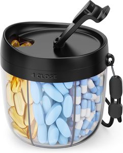 Large Plastic Pill Storage Case Weekly Supplement Organizer Bottle Anti Mixing Medicine Container with Flip Lid - Product Image 4