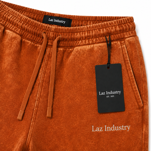 Pantalon de survêtement pour homme, nouvelle mode, qualité supérieure, délavé à l'acide, taille haute, couleur unie, 100% coton, respirant, séchage rapide, pour usage décontracté - Product Image 6