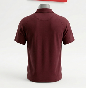 Men's Meroon for <b>Shirt</b> Short Sleeve Turn-down <b>Collar</b> Regular Fit Custom Material Solid Color Breathable Quick Dry All Season - Product Image 2