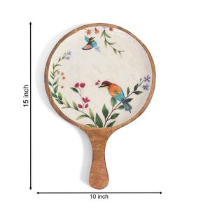 Plateau rond en bois de qualité supérieure pour collations et pizzas, plateau élégant pour la cuisine, plateau multifonctionnel, cadeau disponible - Product Image 2