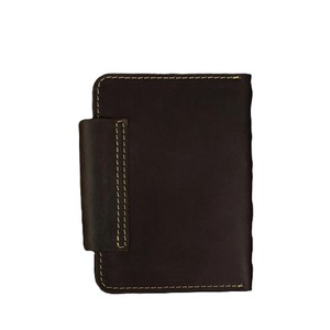 Genuine Vintage Dark Brown Leather Passport Holder Cover with Snap <b>Lock</b> <b>Dual</b> Slots Travel Multi Cards Document Organizer Wallets - Product Image 6