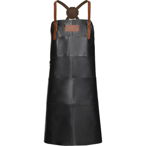Factory Direct Supply Genuine Leather <b>Waterproof</b> <b>Work</b> Apron Multi-functional Baking Oil-proof Kitchen Working Aprons - Product Image 1