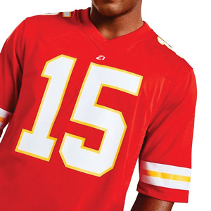 Camiseta de fútbol americano de malla para hombre, estilo oversize Y2K, ropa deportiva, uniforme de equipo personalizado, producción a granel, proveedor OEM ODM - Product Image 3