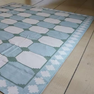 พรมดูร์รีทำมือจากขนสัตว์ |   พรมทอมือแบบแบนลายเรขาคณิต เป็นมิตรกับสิ่งแวดล้อม ขนสั้น สำหรับห้องนั่งเล่น ห้องนอน บ้านสมัยใหม่ - Product Image 5