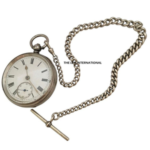 Standard Design <b>Silver</b> Automatic Mechanical Pocket Watch <b>Clock</b> With Chain Watch Roman Numbers <b>Clock</b> High Quality Pocket <b>Clock</b> - Product Image 6