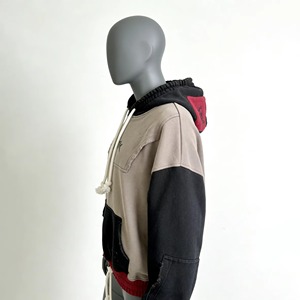 Sudaderas con Capucha para Hombre, Diseño de Empalme en Felpa Francesa, Personalizadas, de Alta Calidad, en Varios Colores, 100% Algodón, para Invierno - Product Image 4
