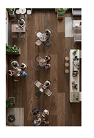 Carreaux de sol en porcelaine mate style ferme minimaliste, épaisseur 9 mm, design parquet, aspect bois, antidérapants, pour cuisine et salon