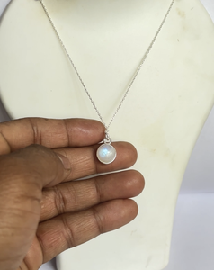 Fournisseur en gros Collier de fiançailles vintage en argent 925 avec opale éthiopienne de 5 mm sertie clos, fait main, pour hommes et femmes - Product Image 3