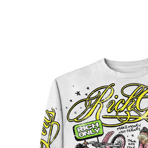 T-shirt à col roulé à manches courtes pour homme, en coton 100% tricoté, avec logo imprimé sérigraphié sur le devant, écologique, vente directe usine - Product Image 2