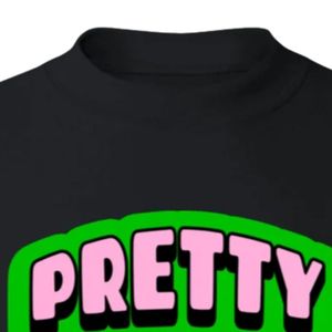 Sudadera de cuello redondo con estampado gráfico exclusivo para chicas, negra, de manga larga, puños acanalados, informal, de forro polar para mujer, estilo urbano. - Product Image 3