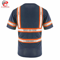 T-shirt de sécurité hiver haute visibilité en polyester/coton pour homme - Réfléchissant, durable, respirant, coupe classique, style uniforme de travail