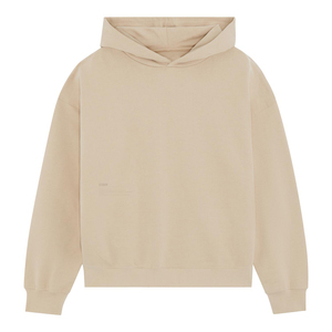 เสื้อฮู้ดดี้โอเวอร์ไซส์สีทราย เสื้อสเวตเชิ้ตมีฮู้ดลำลองสำหรับผู้ชาย ผ้าฝ้าย 100% เฟรนช์เทอร์รี่ สีพื้น ทรงปกติ เหมาะสำหรับใส่ในฤดูใบไม้ร่วง - Product Image 4