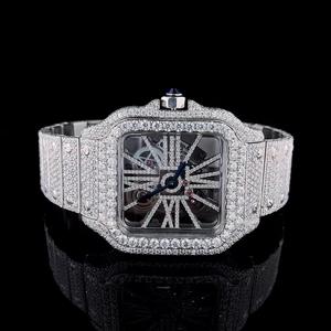 Relojes de Hombre Personalizados con Diamantes Moissanite VVS Color D, Estilo Hip Hop, con Incrustaciones de Diamantes, Probador de Diamantes Incluido - Product Image 1
