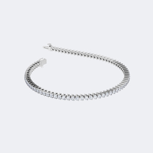 3.28CTW Round Scallop-Set Diamond Tennis <b>Bracelet</b> - Product Image 3