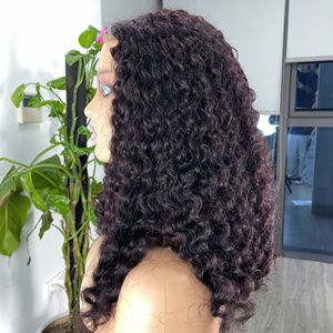 Factory Lace <b>Wig</b> Burmese Curl 1B <b>Brown</b> Color Vietnamese Human Hair High Quality Super Double Drawn Wholesale Price - Product Image 6