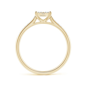 Bague de fiançailles de luxe en diamant de laboratoire taille cluster avec pierres latérales pavées, en or rhodié 10K/14K/18K ou argent 925/935, idéale pour un cadeau de mariage - Product Image 3