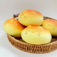 Mainan Kucing Simulasi PU Slow Rebound Bread Squishy, Mainan Penghilang Stres, Fidget Dekompresi untuk Melepaskan Kecemasan