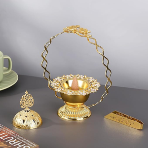 High End Decorative Metal <b>Incense</b> <b>Burner</b> for Religious Use Eco-friendly & Durable Luxury Home Hotel & Hospitality Interiors - Product Image 4