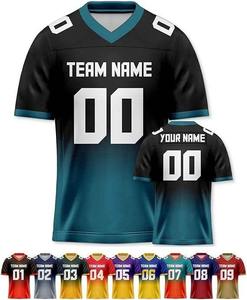 เสื้อรักบี้อเมริกันคุณภาพสูง 100% โพลีเอสเตอร์ ระบายอากาศได้ดี แบบไม่มีแขน พิมพ์ลายโลโก้ตามสั่งด้วยเทคนิค Sublimation - Product Image 4