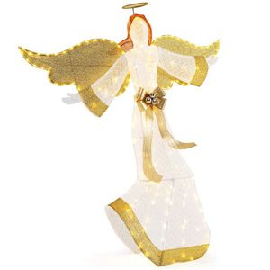 5.2 ft Christmas Angel with Halo Pre-Lit <b>Tea</b> <b>Lights</b> Decorations - Product Image 3