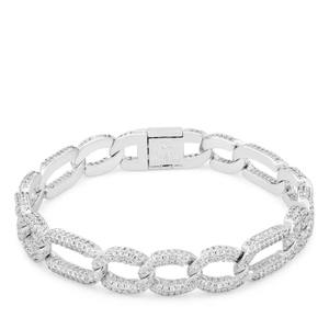 925 <b>Sterling</b> <b>Silver</b> Moissanite Diamond Link <b>Bracelet</b> Luxury Unisex Jewelry for <b>Men</b> Women Party Wear and Special Events - Product Image 3