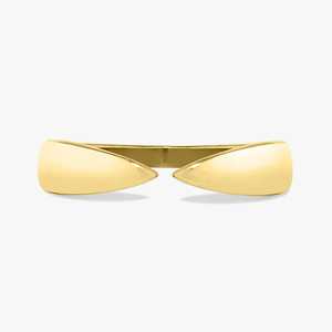 4mm <b>Plain</b> Open Claw Cuff Stackable <b>Ring</b> 10k 14k Solid Gold Minimalist Everyday Wear Solitaire Matching Luxury Bands Manufacturer - Product Image 1