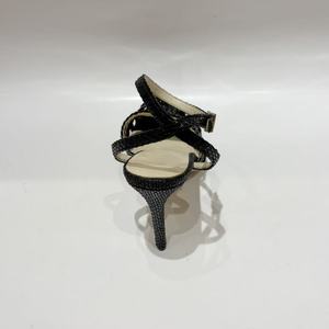 Sandales d'été 2025 pour femmes, style romain, en cuir verni léger, à talon aiguille ultra-haut, avec bride de cheville et fleur en strass - Product Image 4