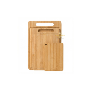 Rectangle With Stainless Steel Handle <b>Combination</b> Package Vietchoice wholesale high quality Bamboo Chopping Blocks - Product Image 6