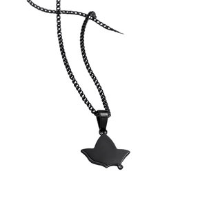   Collier en feuille de lierre noir pour femme, pendentif élégant inspiré des sororités, bijoux de mode, collier à breloques classique, cadeau - Product Image 1
