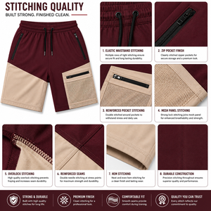 Shorts de sport pour homme personnalisés, à séchage rapide, coupe-vent, avec poches cargo en mesh, pour la gym, l'entraînement, le fitness, respirants, style streetwear - Product Image 6