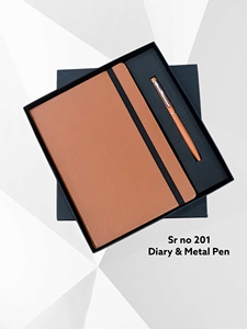 Carnets de luxe à couverture rigide personnalisés avec logo, agendas en cuir, ensembles stylo et carnet, cadeaux d'entreprise avec coffret cadeau - Product Image 4