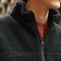 Veste en polaire sherpa à demi-zip pour femme, manteau oversize en polaire sherpa, vestes en polaire sherpa chaudes pour l'hiver pour femme